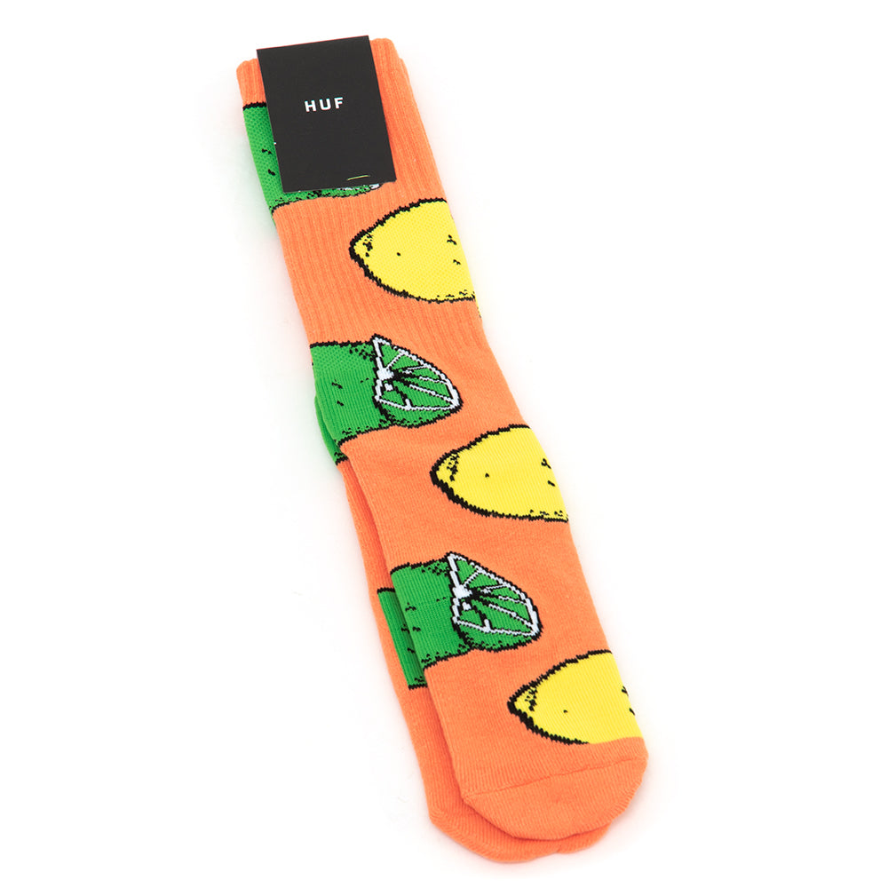 Lemon Lime Crew Sock (Orange)