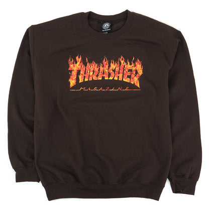 Inferno Crewneck Sweatshirt (Chocolate) (S)