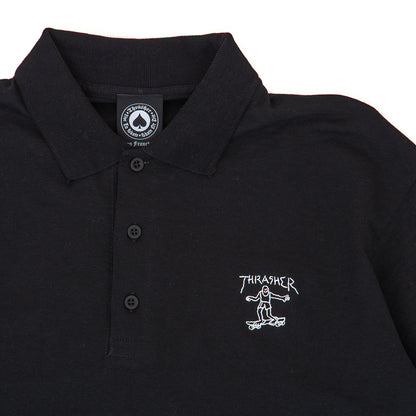 Mini Gonz Embroidered Polo Shirt (Black)