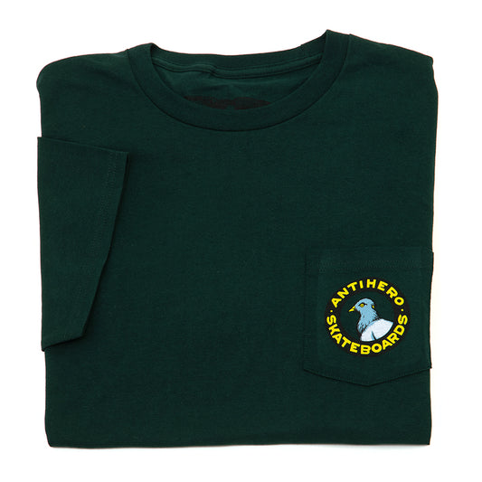 Pigeon Round S/S Pocket T-Shirt (Forest Green)