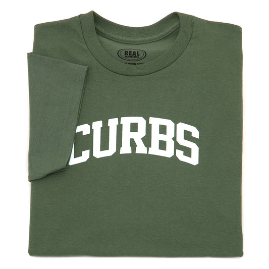 Curbs S/S T-Shirt (Military Green / White)