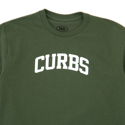 Curbs S/S T-Shirt (Military Green / White)