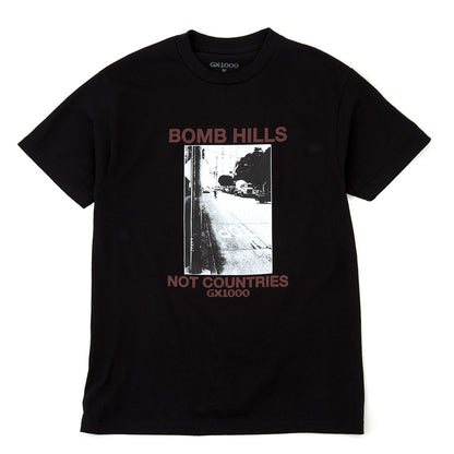 Bomb Hills Not Countries S/S T-Shirt (Black / Burgundy)