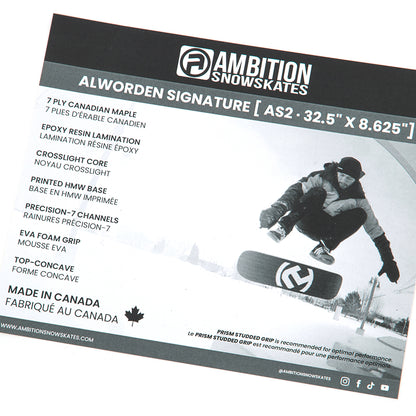 Alworden Signature Snowskate (8.625)