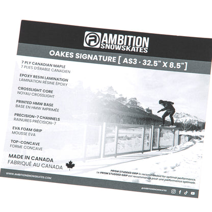 Oakes Signature Snowskate (8.5)