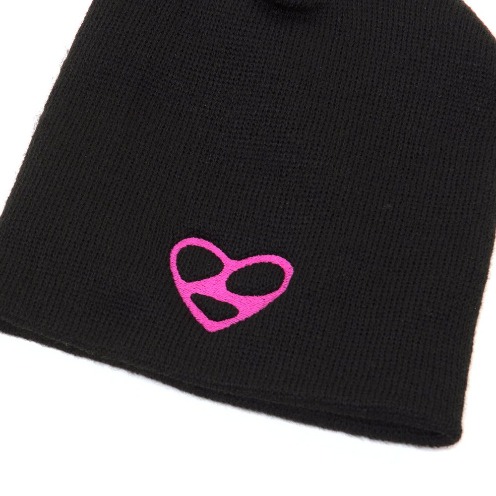 Limo Heart Beanie (Black / Pink)