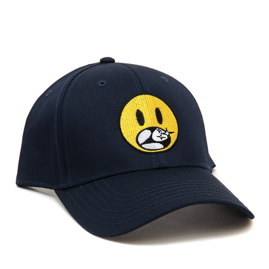 Smiley Snapback Hat (Navy)