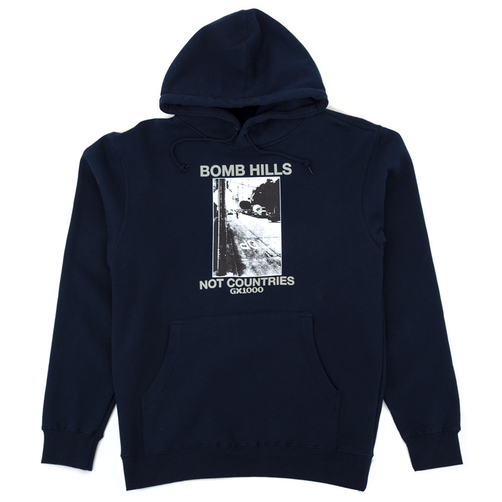 Bomb Hills Not Countries Hooded Sweatshirt (Navy)