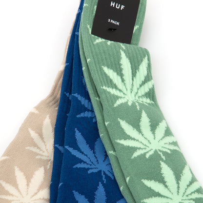 Set 3 Pack Plantlife Sock (Mint / Blue / Wheat)