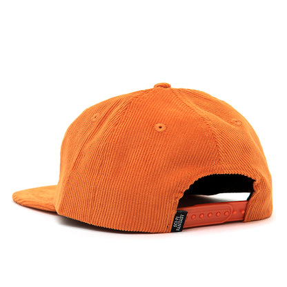 Flying Rose Corduroy Snapback Hat (Orange)