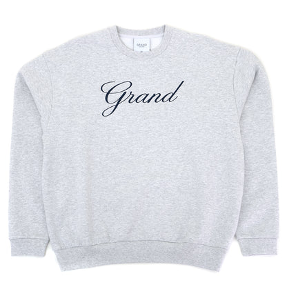 Embroidered Crewneck Sweatshirt (Ash Grey)