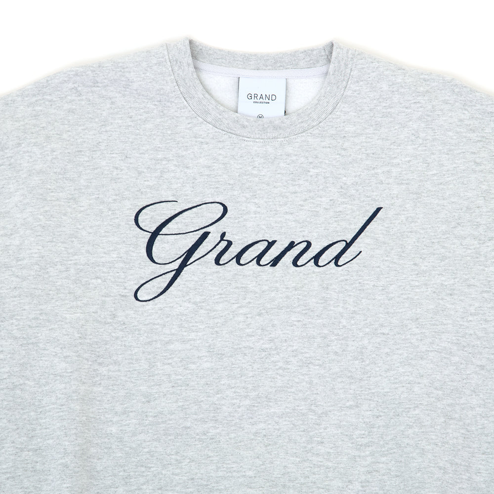 Embroidered Crewneck Sweatshirt (Ash Grey)