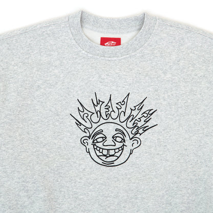 Skate Smile Spike Crewneck Sweatshirt (Ash Heather) VBU