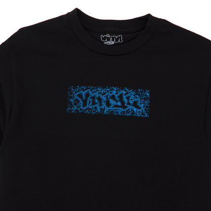 Vinyl Blue Splat S/S T-Shirt (Black)