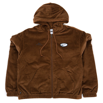 Full-Zip Hooded Corduroy Skate Jacket (Lt. British Tan / Armory Navy)