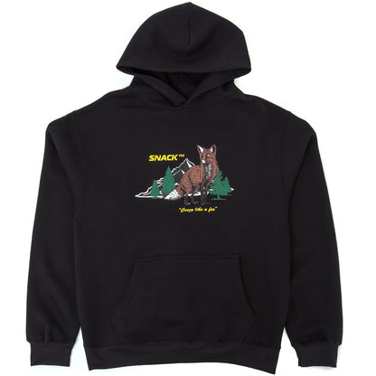 Crazy Like A Fox Hooded Sweatshirt (Black)