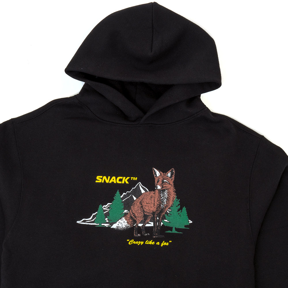 Crazy Like A Fox Hooded Sweatshirt (Black)
