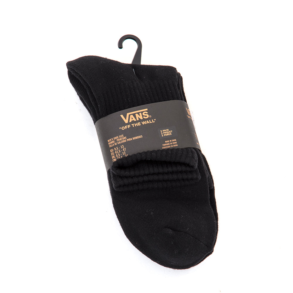 Classic Half Crew Sock 3 Pack Black VBU Uprise Skateshop