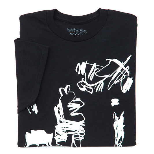 Plateau Scribble T-Shirt (Black / White)