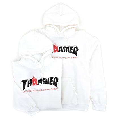 Uprise Mag Logo Hooded Sweatshirt (White)