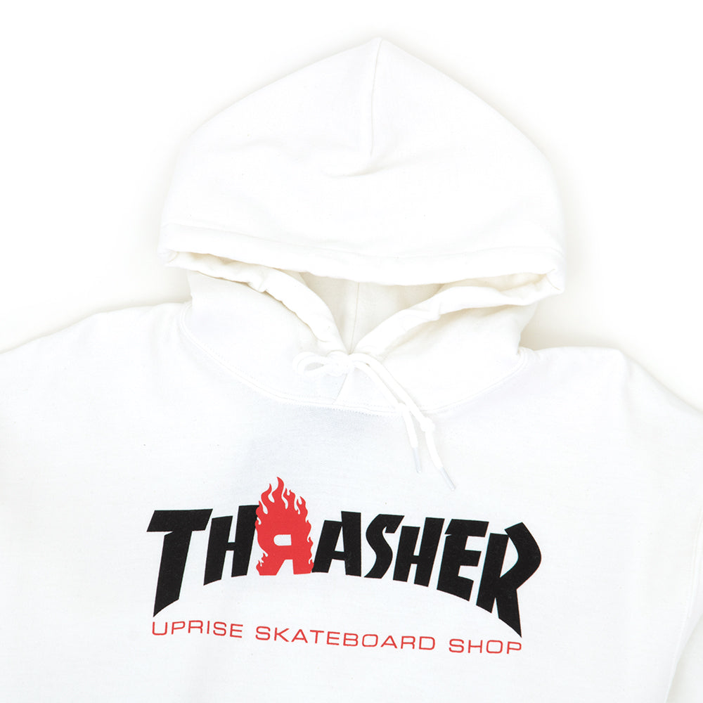 Uprise Mag Logo Hooded Sweatshirt (White)