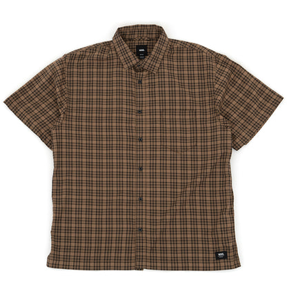 Wilshire Mini Plaid S/S Woven Buttondown Shirt (Dirt / Black) VBU