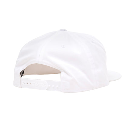 Dropout 5 Panel Snapback Hat (White)