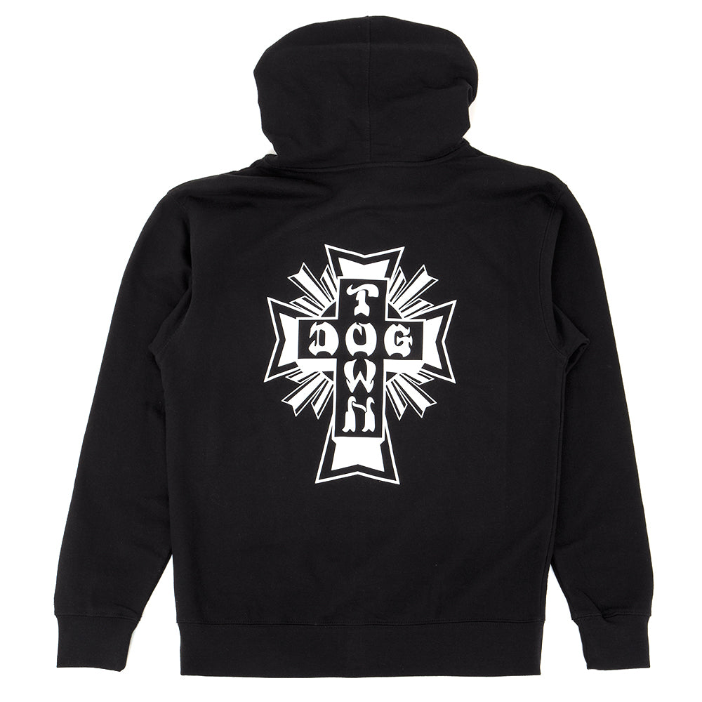 Cross Logo Zip Hooded Sweatshirt (Black)