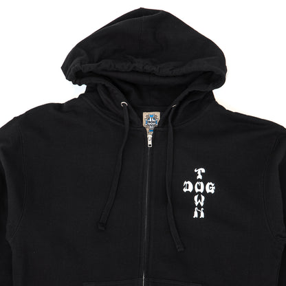 Cross Logo Zip Hooded Sweatshirt (Black)