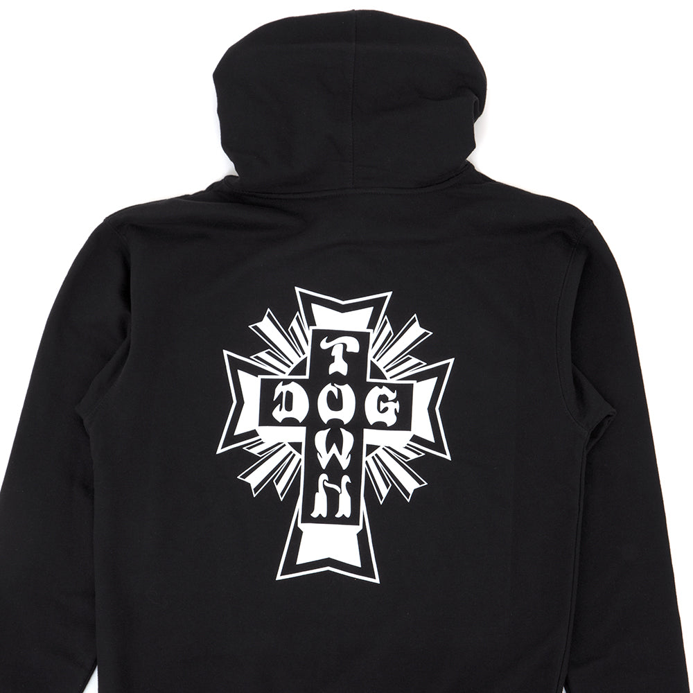 Cross Logo Zip Hooded Sweatshirt (Black)