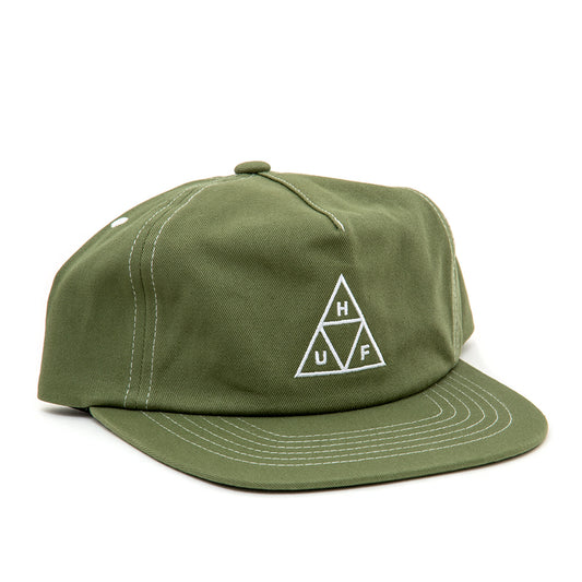 HUF Set Triple Triangle Snapback Hat (Light Olive / White)