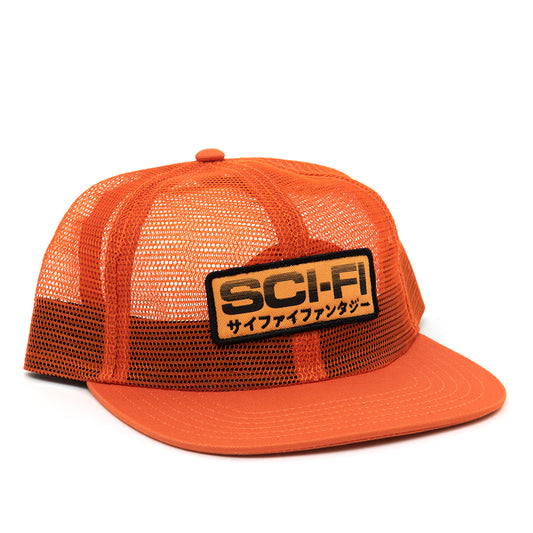 Mesh Snapback Hat (Orange)