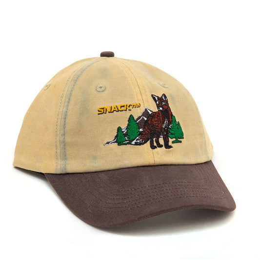 Crazy Like A Fox 6-Panel Strapback Hat (Tan / Brown)