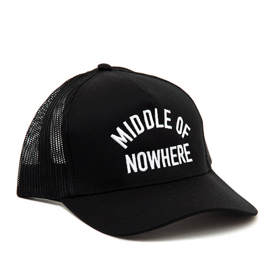 Middle Of Nowhere Snapback Trucker Hat (Black)
