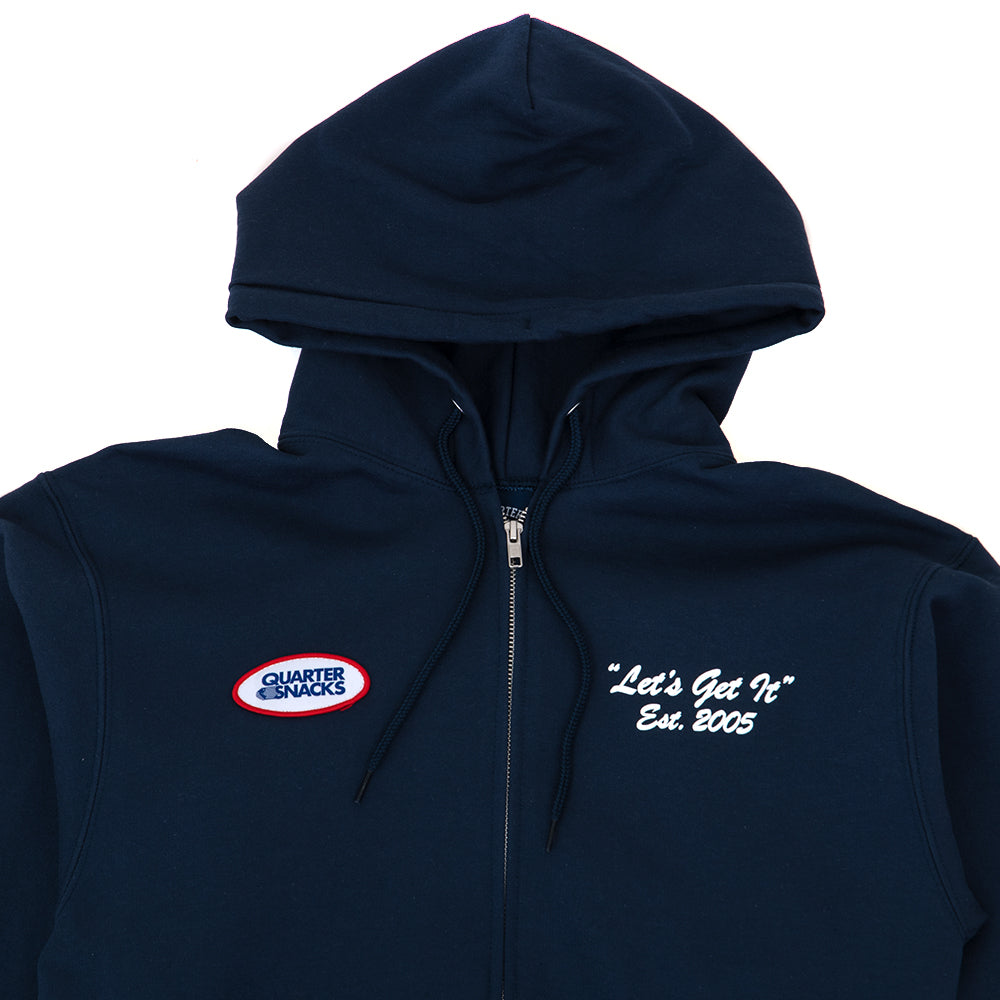 Let's Get It Zip-Up Hooded Sweatshirt (Navy)