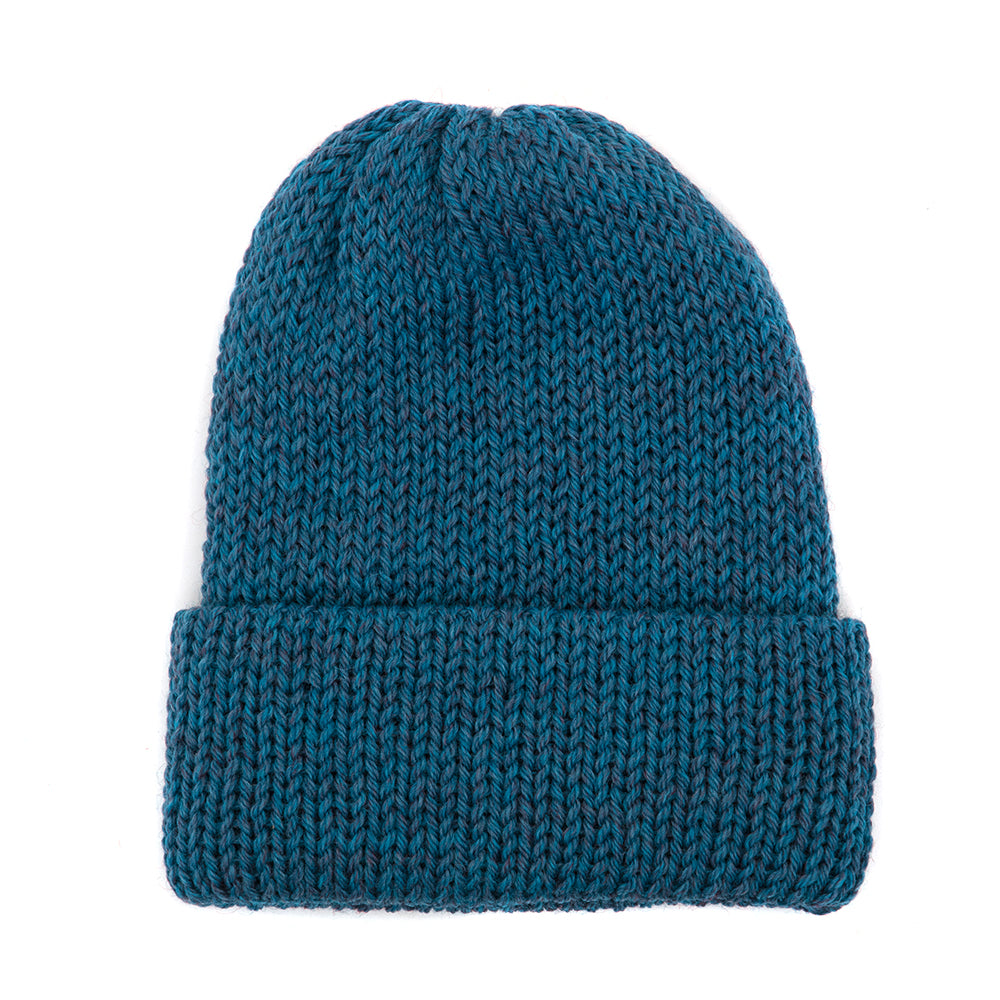 Short Stack Beanie (Baltic Blue Heather)