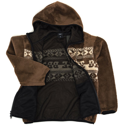 x Bronze High Pile Full Zip Sweatshirt (Brown)