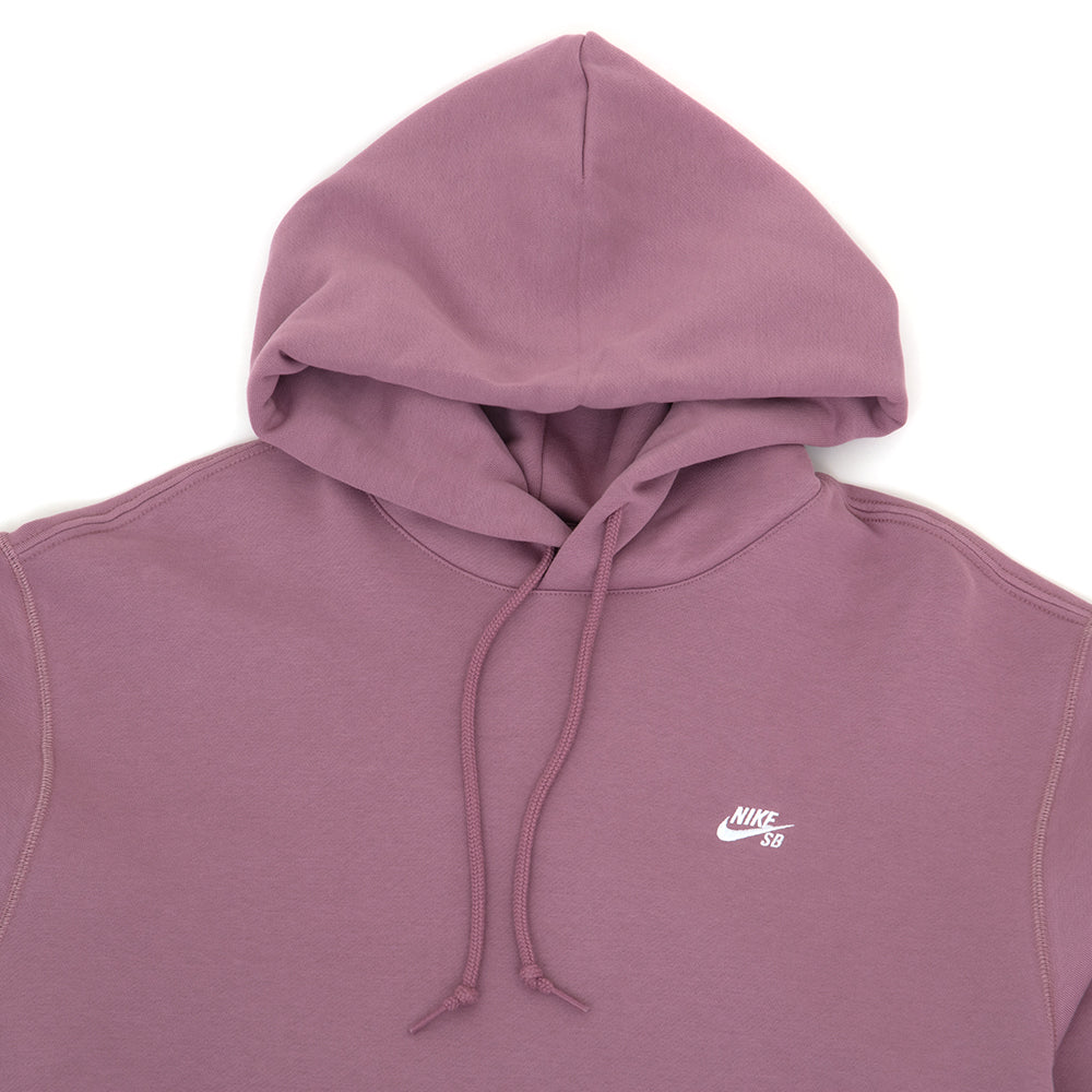 Essential Logo Pullover Hooded Sweatshirt (Plum Dust / White)