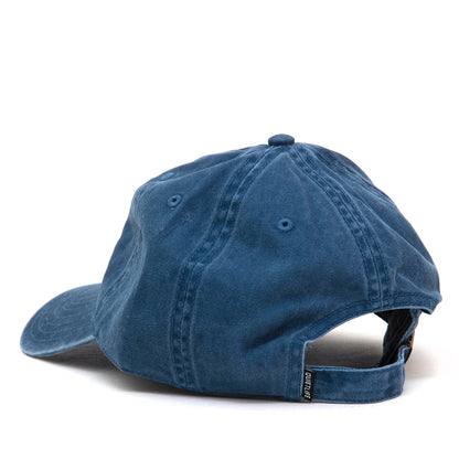 Middle of Nowhere Desert Serif Dad Strapback Hat (Vintage Blue)