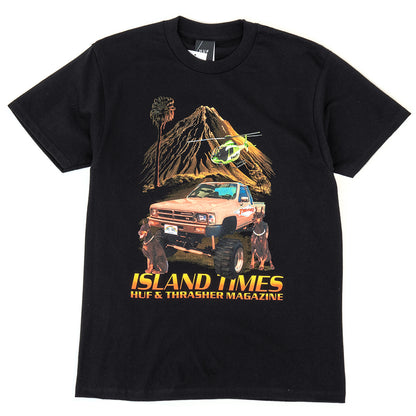 x Thrasher Island Times S/S T-Shirt (Black)