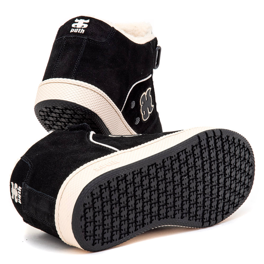 Grasshopper (Waxed Black Suede / Shearling)