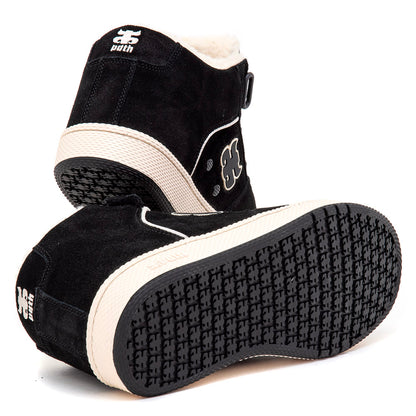 Grasshopper (Waxed Black Suede / Shearling)