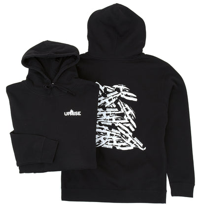 Stacked Cop Cars Midweight Hoody (Black / White)