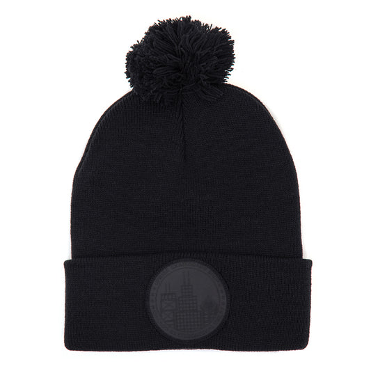 City Seal Pom Beanie (Blackout)