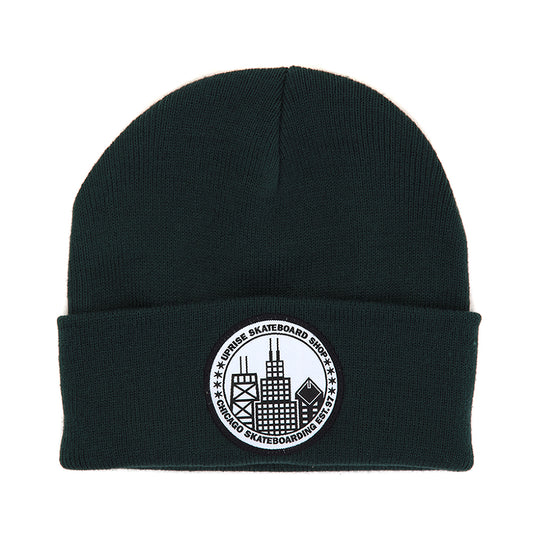 City Seal Cuffed Beanie (Forest Green)