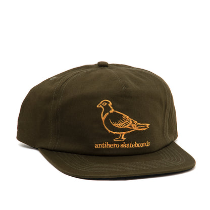 Basic Pigeon Snapback Hat (Olive / Orange)