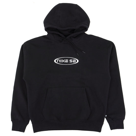 Fleece Pullover Skate Hooded Sweatshirt (Black)