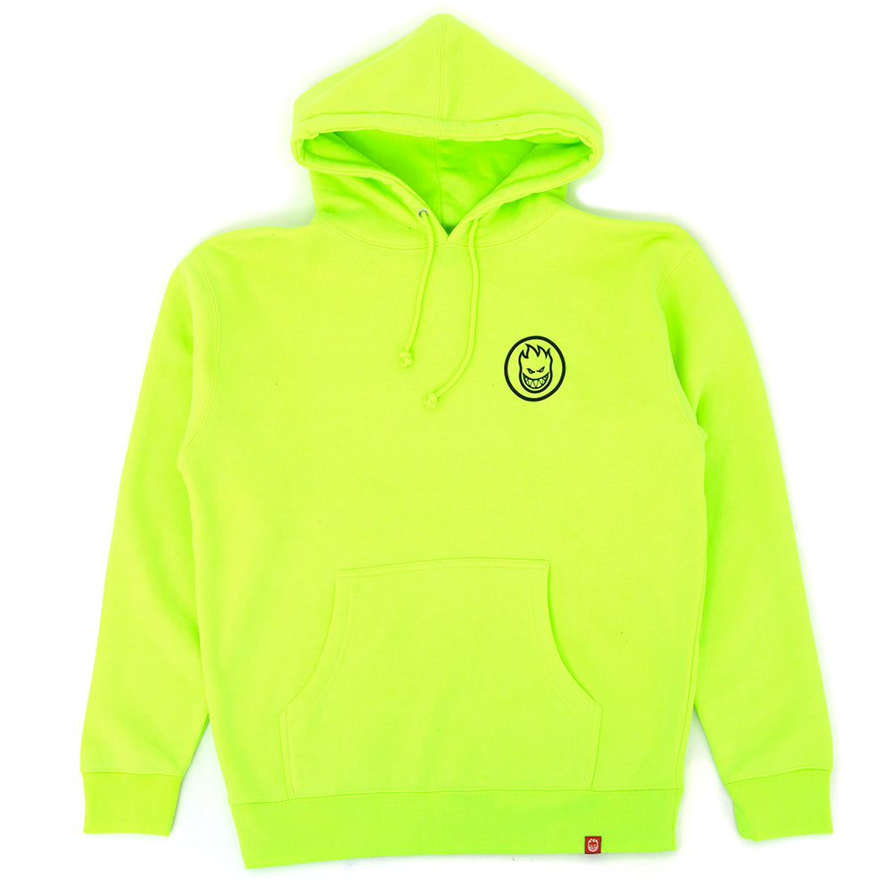 Swirled Classic Pullover Hooded Sweatshirt (Safety Yellow) (S)