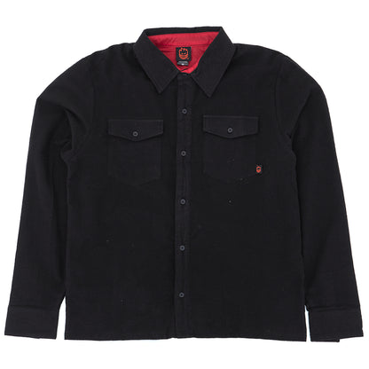 Old E Embroidered Flannel Shirt (Black)