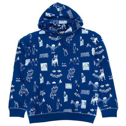 Dill Hooded Sweatshirt (Royal Blue / White)